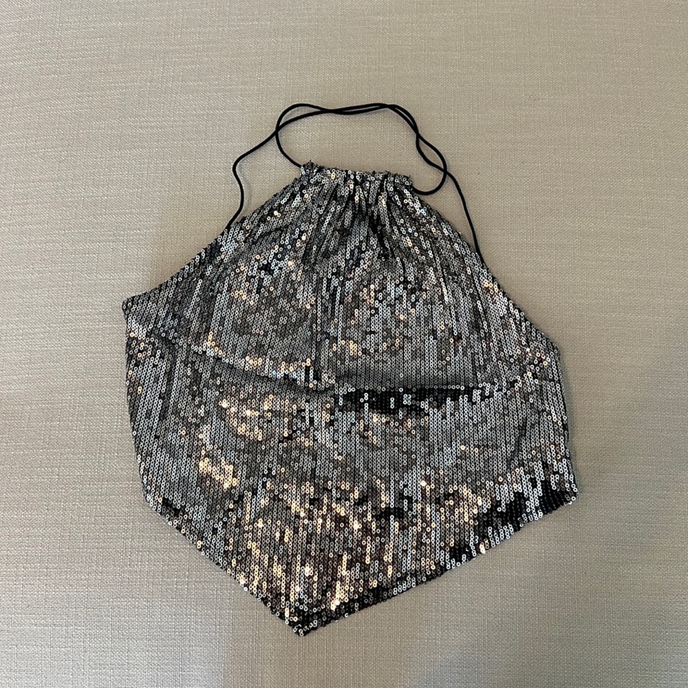 Sequin haulter top